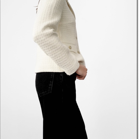 NWT Zara Cropped Blazer with Jewel Buttons - Picture 11 of 16